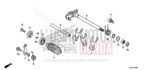 BARILLET DE SELECTION CRF250RLAK de 2019